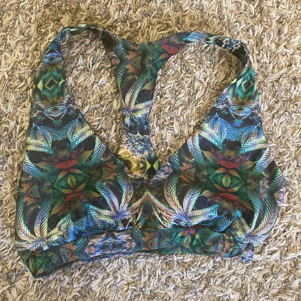 Colorful Patterned Sports Bra